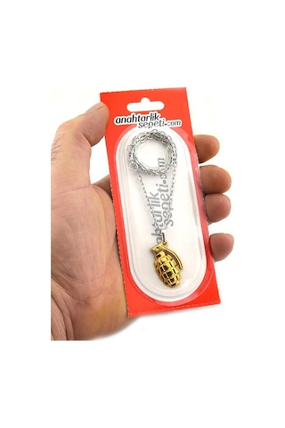 El Bombası - Grenade - Kolye - Gold Görünümlü Altın