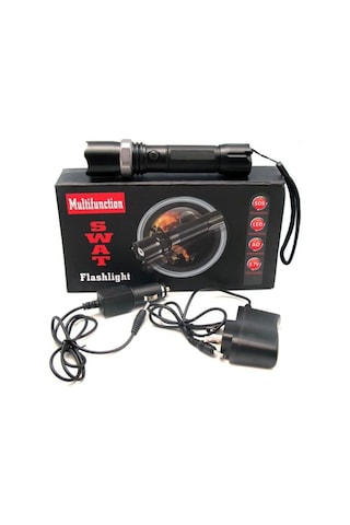 Polis El Feneri Zoomlu Selektörlü El Feneri 500 Metre Çok renkli