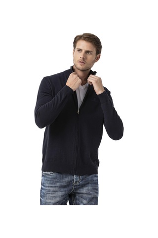 Cp282 Ultimate Zip Luxe Knit Men Sweater Navyblue