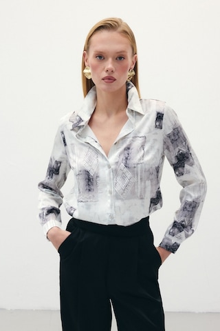 Sateen Desenli Klasik Gömlek - Bej-136290 Bej