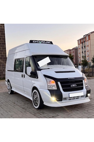 Ford Transit 2007 2014 Beyaz Ön Tampon Lip Abs Geniş 2 Parça Garage453