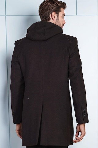 Plt9335 Dewberry Erkek Palto-diagonal Siyah Diagonal Siyah