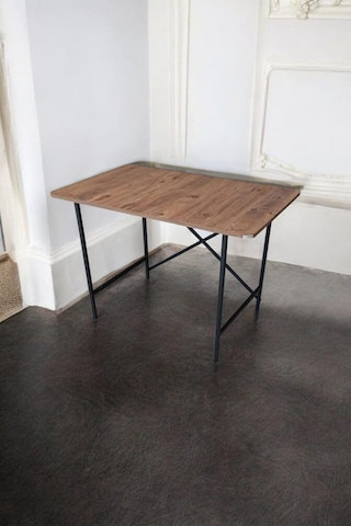 Orlando Metal Ayaklı Çalışma Ofis Bilgisayar Masası Ahşap Masa Kahverengi