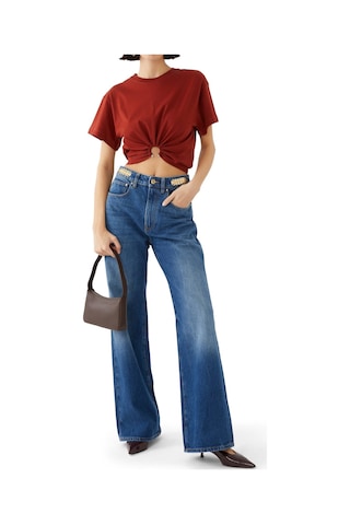 Rabanne Düz Kesim Denim Pantolon Mavi