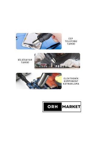 8586 Sıcak Hava Üflemeli Lehim İstasyonu–LCD Ekranlı, Isı ve Hava Ayarlı Profesyonel Tamir Ünitesi