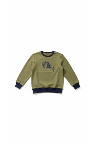 Coupon Çocuk Sweatshirt / Logo Baskılı Hardal