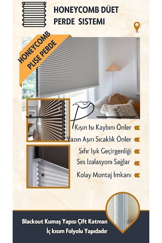 Blackout Karartma Plise Perde Honeycomb Düet Akordiyon Perde Termal Özellikli