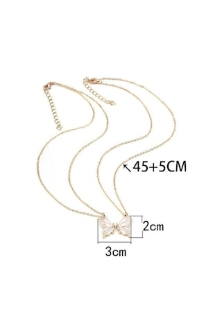 Fastbuy Gümüş Kore Kelebek Vintage Charm Kolye Kadın Düğün Takı Aksesuarları Gümüş Gümüş