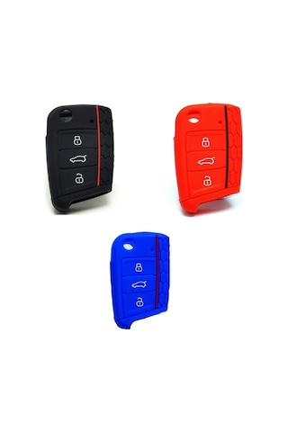Vw Volkswagen Skoda Uyumlu Seat Polo Tiguan Golf 7 Silikon Anahtar Kılıf