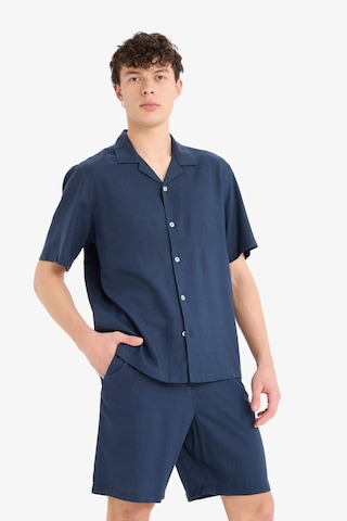 Defacto Relax Fit Polo Yaka Kısa Kollu Gömlek D9882ax25aunv256 Lacivert