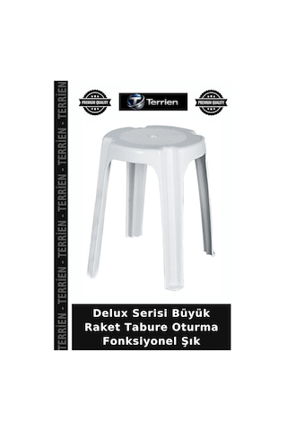 Delux Serisi Büyük Raket Tabure Oturma Fonksiyonel Şık Çok Renkli