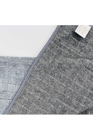 Miss Clean Mikrofiber Kareli Yüzey Cam Temizlik Bezi 50x70 Cm Süper Emici - 320 Gr. - Gri - 1 Adet Gri
