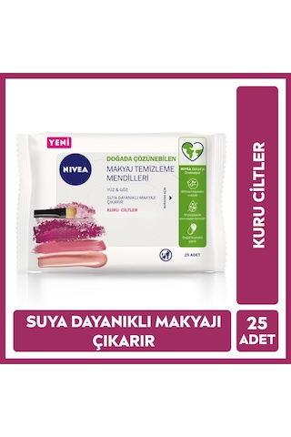 Suya Dayanıklı Makyaj Temizleme Medilleri 25 Adet Kuru Ciltler İçin 100'lü Set