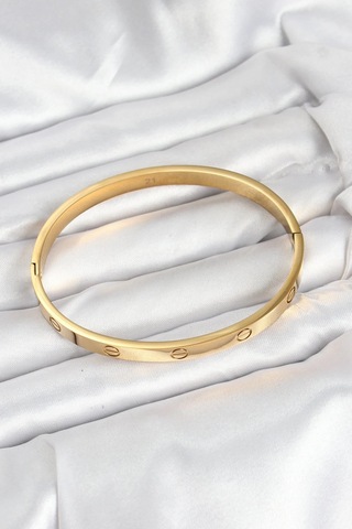 Mey İthalat 316l Çelik Gold Renk 65 Mm Kadın Kelepçe Bileklik 11