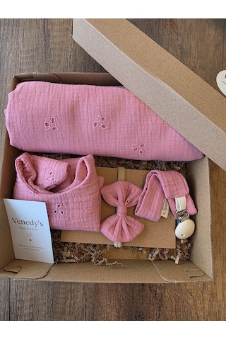 Lune 4 Lü Müslin Bebek Seti Pembe