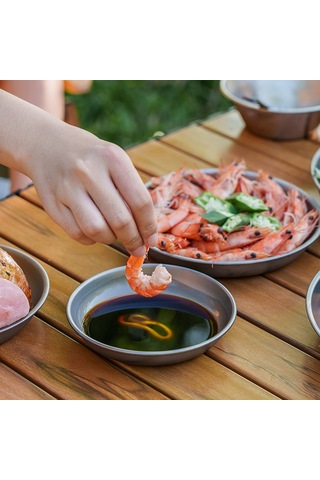 Dofolink Titanyum Piknik Tabagi 5.9 İnç - Ultra Hafif, Antibakteriyel, Yemek Lezzetini Koruyan, Dışarıda Taşınabilir Mutfak Gereci Çok Renkli