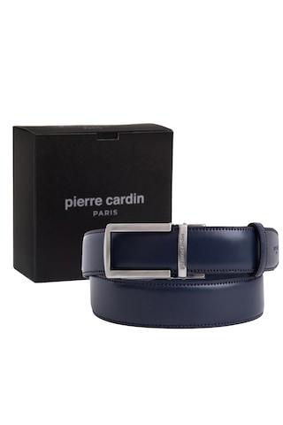 Pierre Cardin Deri Otomatik Tokalı Erkek Kemeri En 3,5 Cm Pcotm01 Lacivert