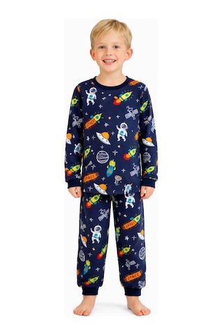 Astronot Desenli Erkek Çocuk Pijama Takımı