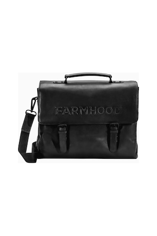 Farmhood Memphis Deri Xxl Evrak Çantası, 3 Bölmeli, 39 Cm, Yüksek Kaliteli Hakiki Deri Siyah