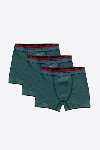 Malabadi Erkek Çocuk Yeşil 3 Lü Paket Pamuk Elastan Boxer 208
