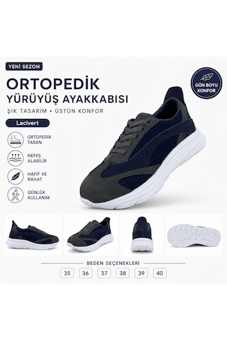 Genpa Deri Ve Tekstil Confort Spor Ayakkabı Lacivert