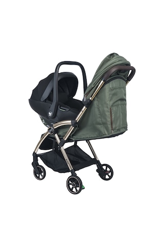 Merkür Bebe Ruby Tek Tuşla Otomatik Katlanan Kabin Boy I-size Travel Sistem Bebek Arabası Yeşil