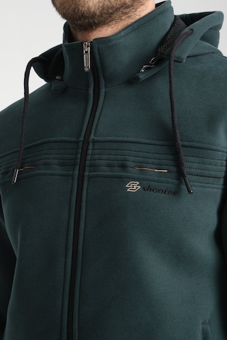 Shooter Sportswear Shooter Kışlık Erkek Eşofman Takımı İçi Şardonlu Kapüşonlu Regular Kalıp Koyu Yeşil