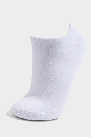 Defacto Erkek Dikişsiz 7li Sneaker Çorap H5638axnswt1 Beyaz-wt1