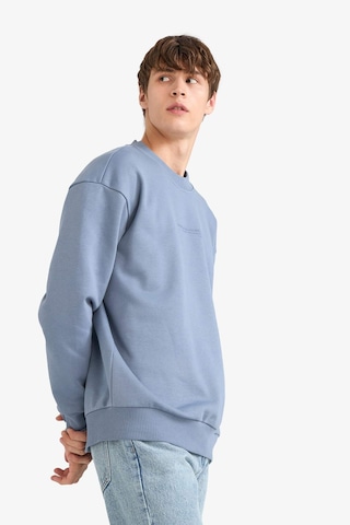 Defacto Boxy Fit Bisiklet Yaka Baskılı Sweatshirt X8282az25augr171 Gri