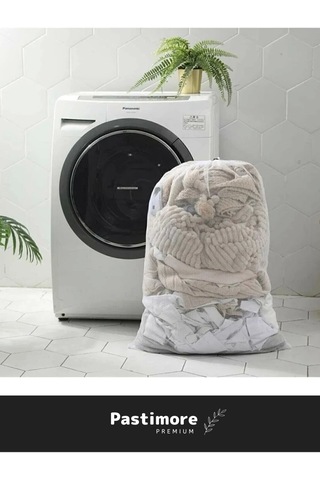 Premium Battal Boy Uzun Süre Dayanıklı Perde Ve Çamaşır Yıkama Filesi 60x80 Beyaz