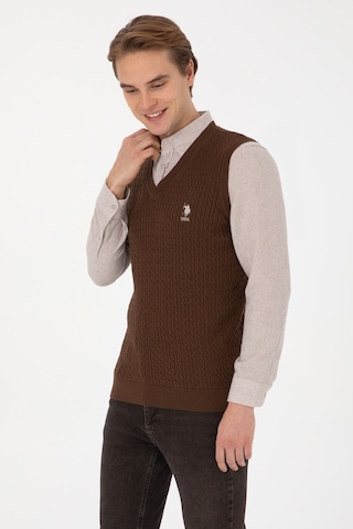 U.s. Polo Assn. Erkek Kahverengi Süveter 50318160-vr029 Kahverengı