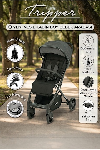 Yeni Model Kabin Boy Mini Bagaj Bebek Arabası
