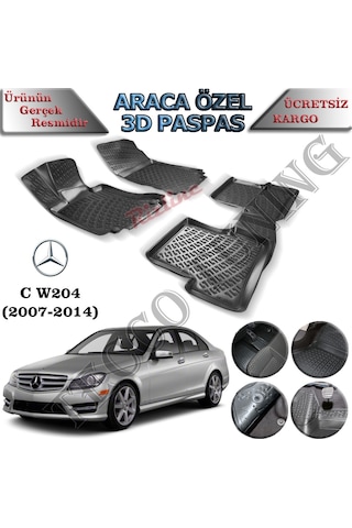 Rizline Mercedes C Serisi W204 2007-2014 3D Havuzlu  Paspas