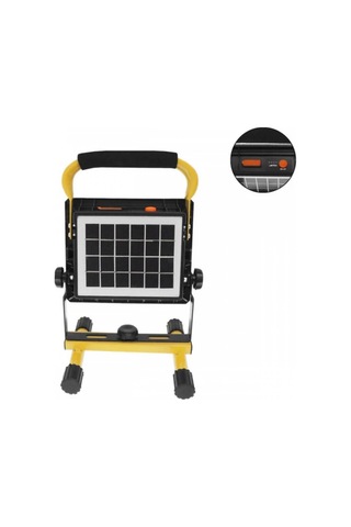 Solar Şarjlı Led Kamp Projektörü 4 Işık Modlu Powerbank Özellikli