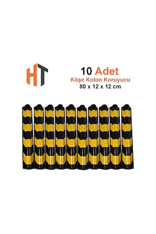 Kauçuk Otopark Köşe Kolon Koruyucu, Koruma Eko-oval 10'lu Set