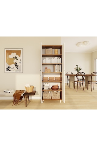 Vadi Çok Amaçlı Amalfi - Beyaz Renk Dolap Beyaz - Ceviz