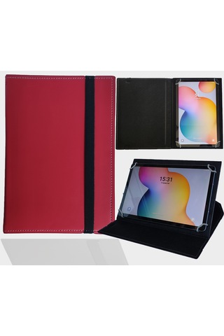 Acer Iconia Tab A10 10.1" Tablet Uyumlu Standlı Üniversal Kapaklı Tablet Kılıfı Kapaklı Kılıf