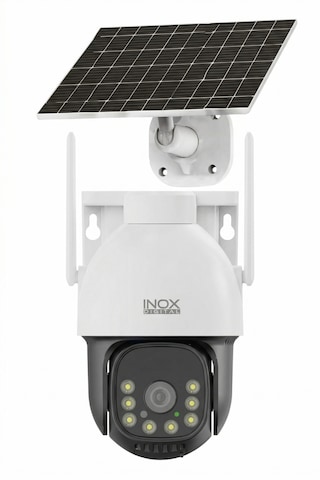 Inox-x21 4g Sım Kartlı Tek Lensli Solar Güneş Enerjili Güvenlik Kamerası - Black Light Gece Renkli Dış Mekan Kamera