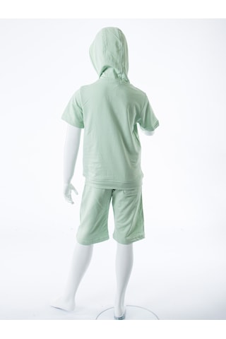 Xo Kids Erkek Çocuk Yazlık 2li Alt Üst Takım Tişort + Şort 8-14 Yaş 4221 Mint