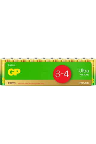 G-Tech Ultra Alkalin Kalem LR6 - AA Boy 1.5V Pil 12 Adet