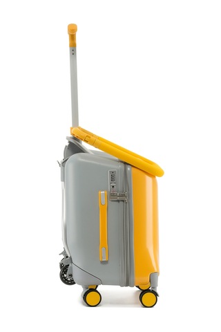 Free Like The Wind Binilebilir Çocuk Valizi Kabin Boy, Düşme Engelleyici Sarı
