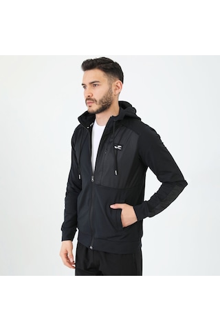 Joma Siyah Erkek Günlük Sweatshirt Kapşonlu Full Zip Poly.crush M 001