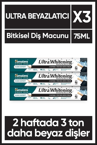 Himalaya Ultra Whitening Bitkisel Beyazlatıcı Diş Macunu 3 x 75 ML