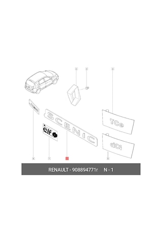 Renault Scenic  Yazı 908894771R & 8200211785R