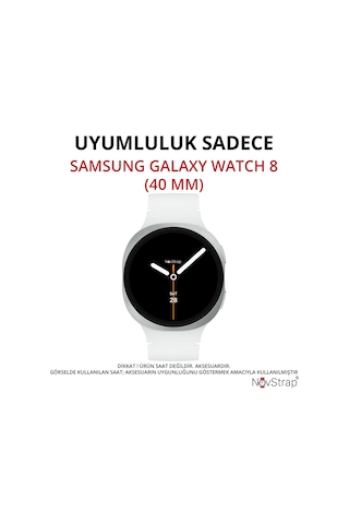 Novstrap Samsung Galaxy Watch 8 40mm İle Uyumlu Ekran Koruyucu 9h Temperli Cam Kolay Uygulama Aparat