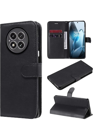 Oneplus 13 Cüzdanlı Ve Standlı Kapaklı Deri Kılıf Siyah Al4232