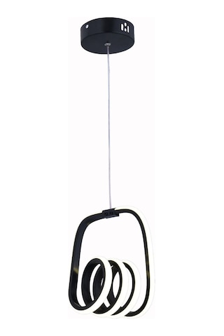 Moi Tek Top Led Sarkıt Avize,siyah 3 Renk Yanabilen Led Avize, Modern Salon Oda Led Avize