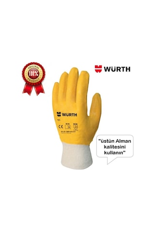Würth Sarı Nitril Iş Eldiven 9/L 1 Çift