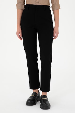 U.S. Polo Assn. Kadın Siyah Carrot Hight Waist Fit Kanvas Pantolon 50298544-VR046
