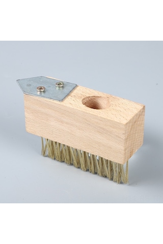 Reedark Ahşap Saplı Bakır Kaplı Çelik Tellerle Çim Kesici Fırça - Çeşitli Boyutlar Ve Özellikler C Tipi, Metal Renk